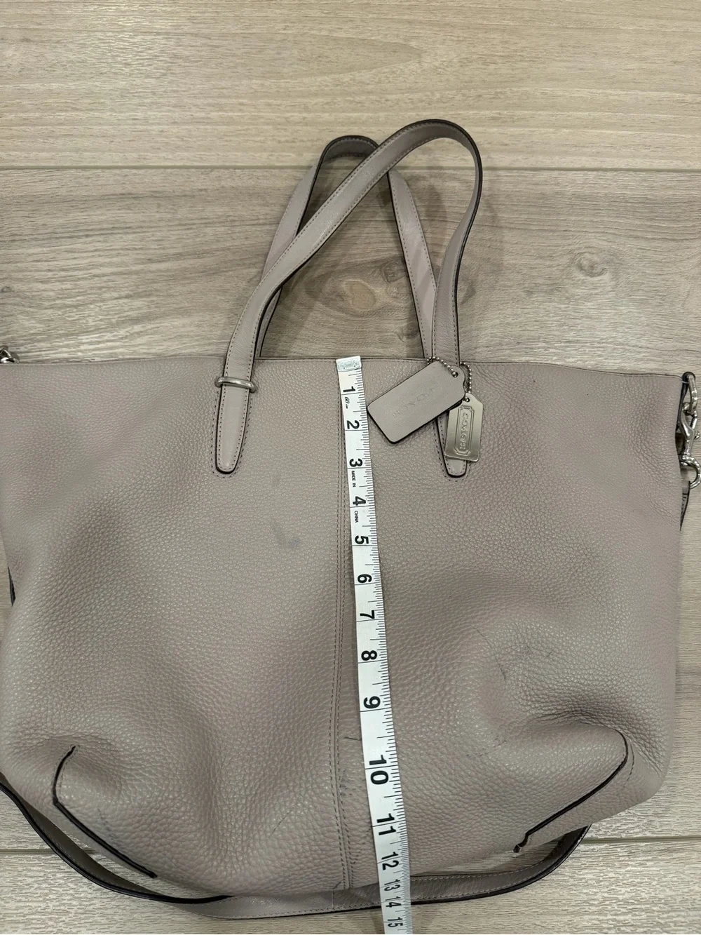 COACH Bleeker Cooper Pebbled Leather Satchel Tote